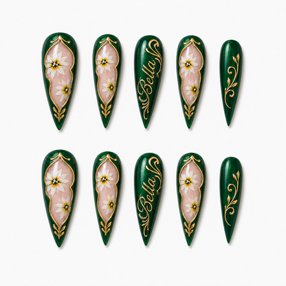 Emerald Garden - Personalized Press-On Nails