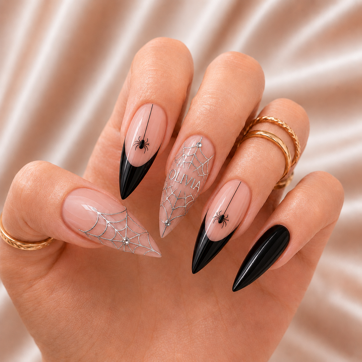 Black Widow - Personalized Press-On Nails
