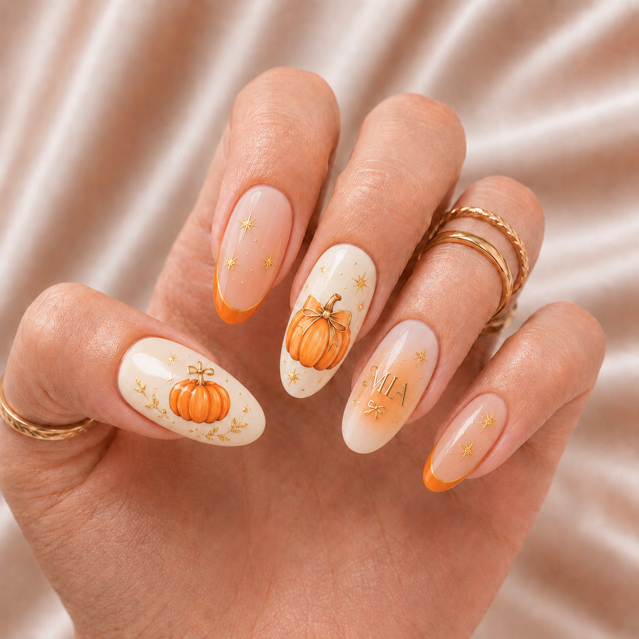 Pumpkin Glow Diary - Personalized Press-On Nails