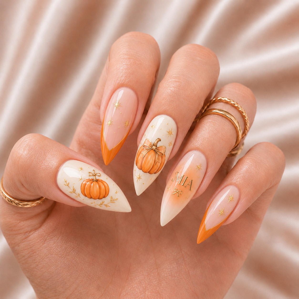 Pumpkin Glow Diary - Personalized Press-On Nails