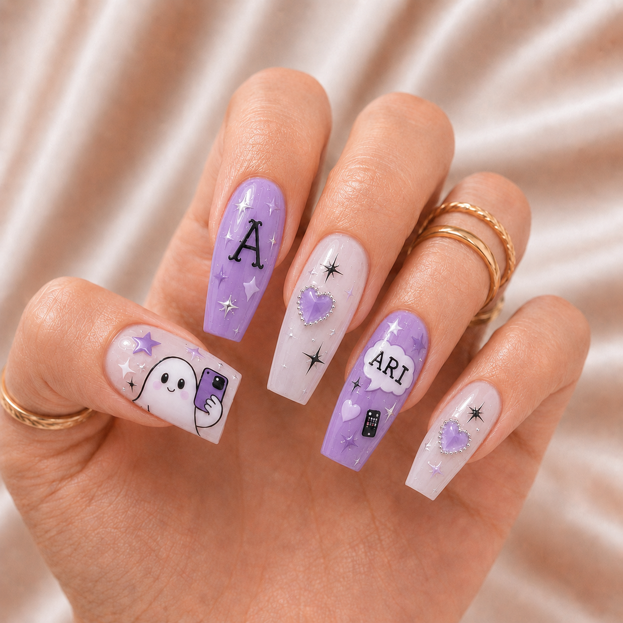 Ghostie Text Me Back - Personalized Press-On Nails