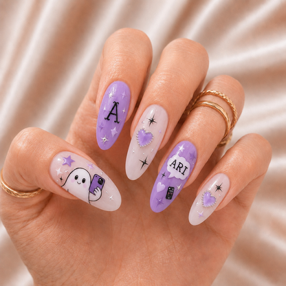 Ghostie Text Me Back - Personalized Press-On Nails