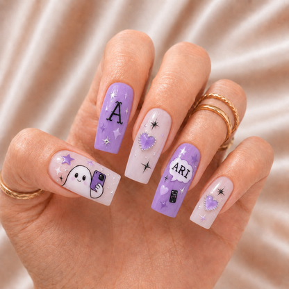 Ghostie Text Me Back - Personalized Press-On Nails