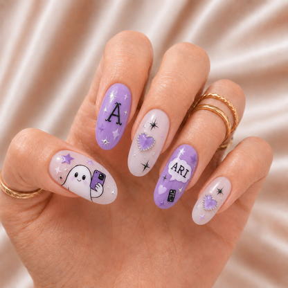 Ghostie Text Me Back - Personalized Press-On Nails
