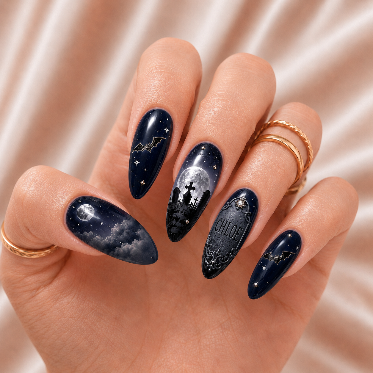 Graveyard Glam - Personalized Press-On Nails