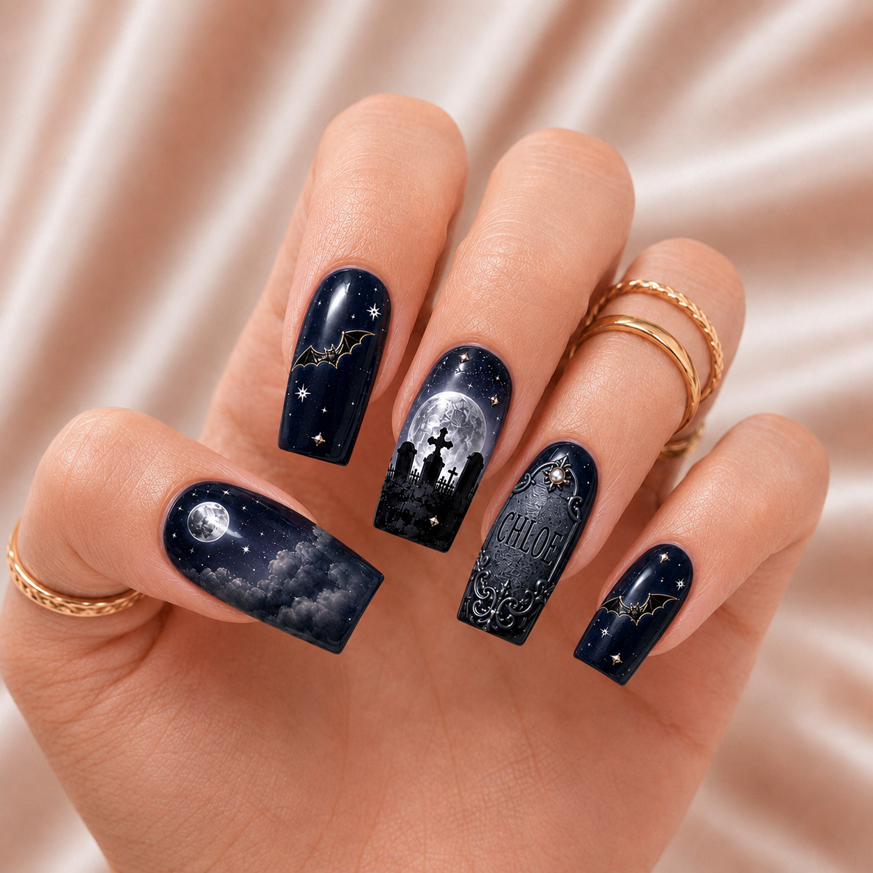 Graveyard Glam - Personalized Press-On Nails