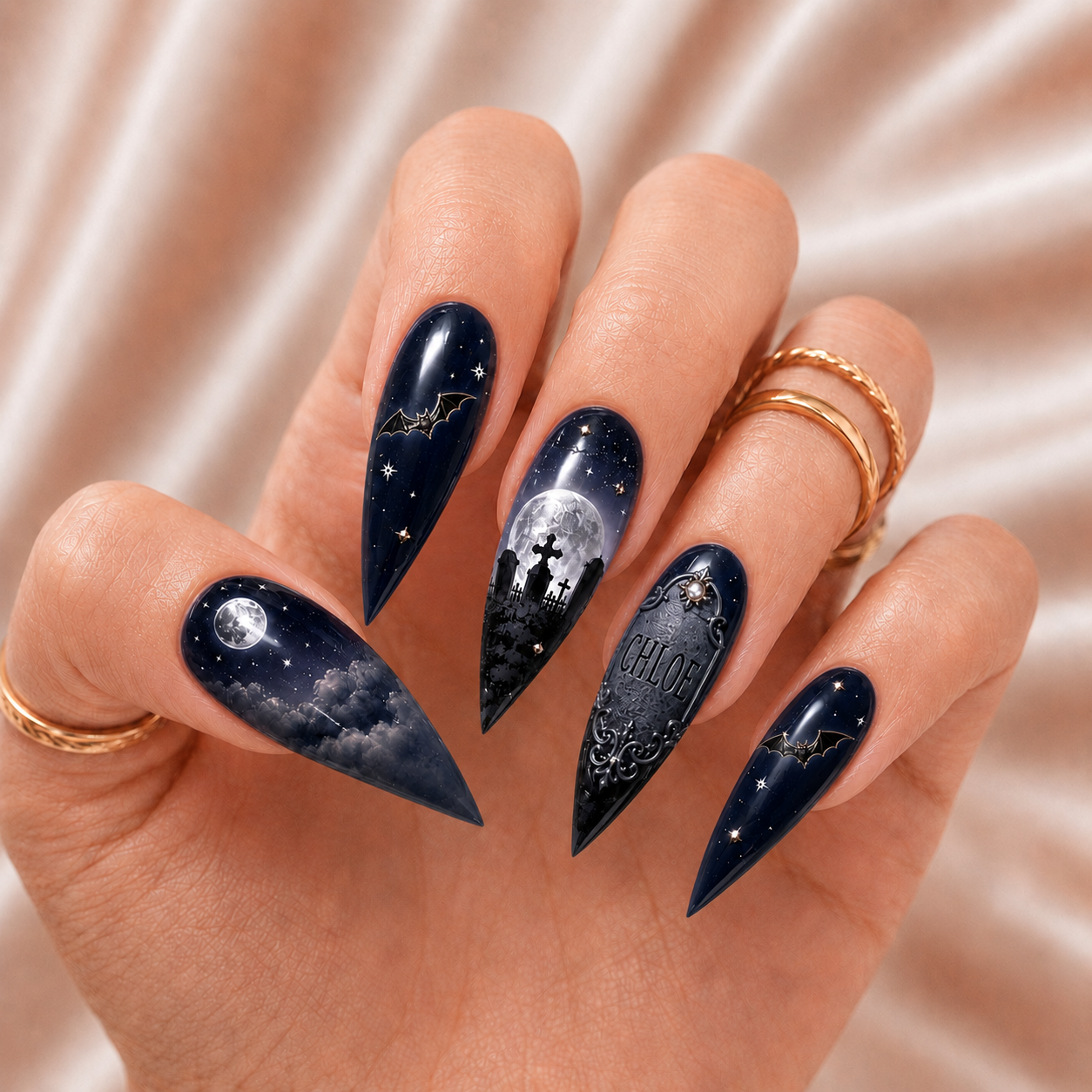 Graveyard Glam - Personalized Press-On Nails