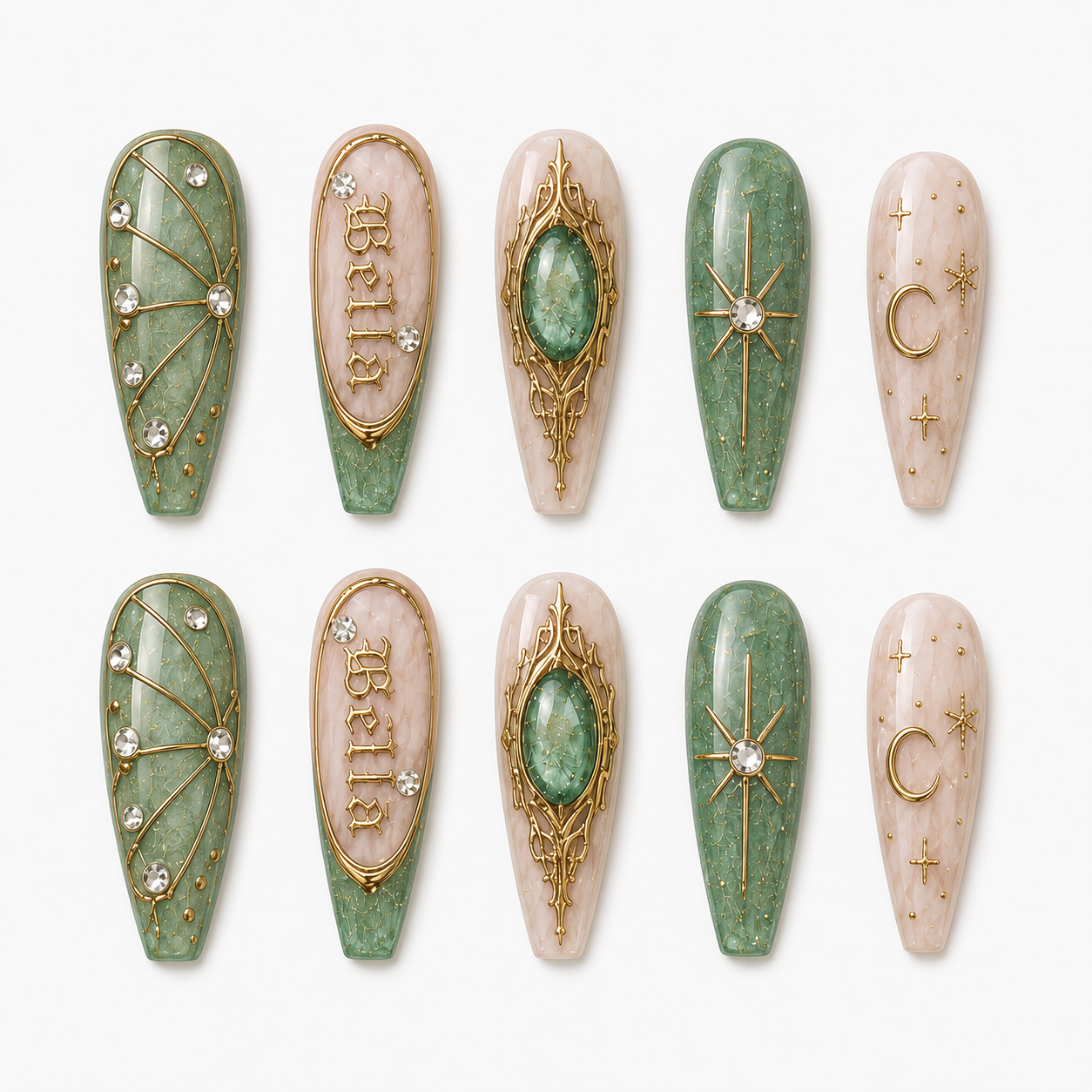 Jade Oracle - Personalized Press-On Nails