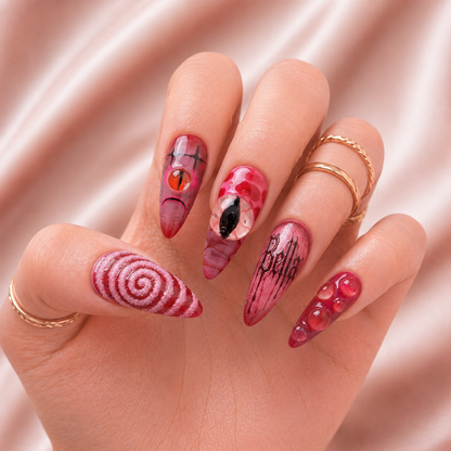 Hypnotic Nightmare - Personalized Press-On Nails