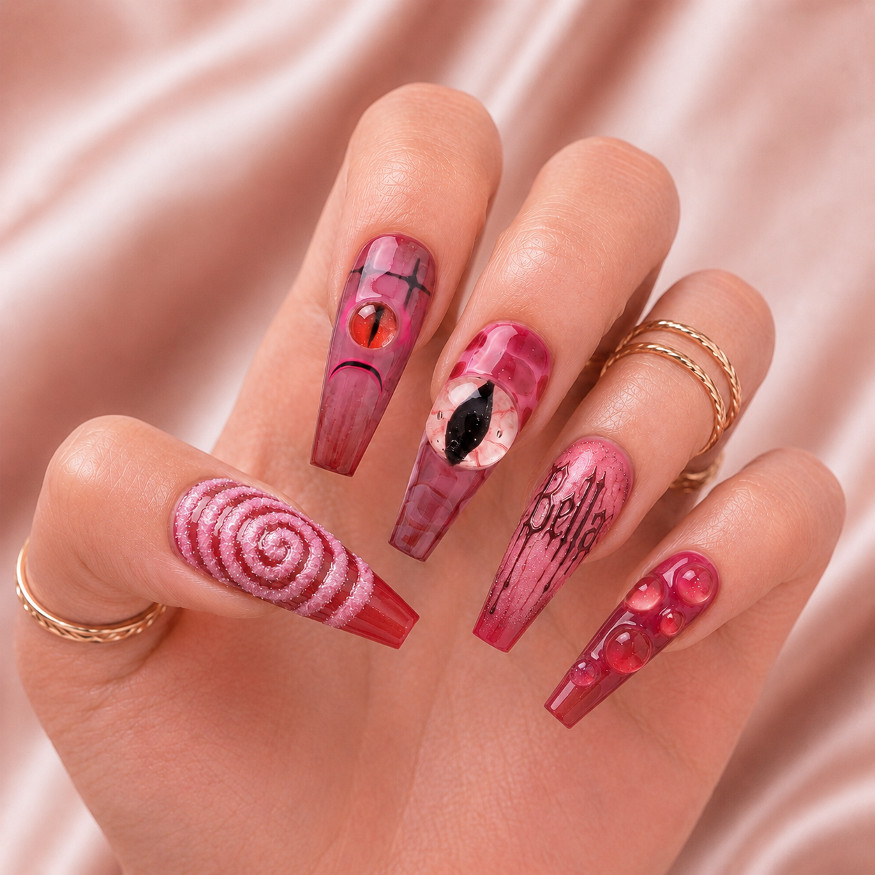 Hypnotic Nightmare - Personalized Press-On Nails