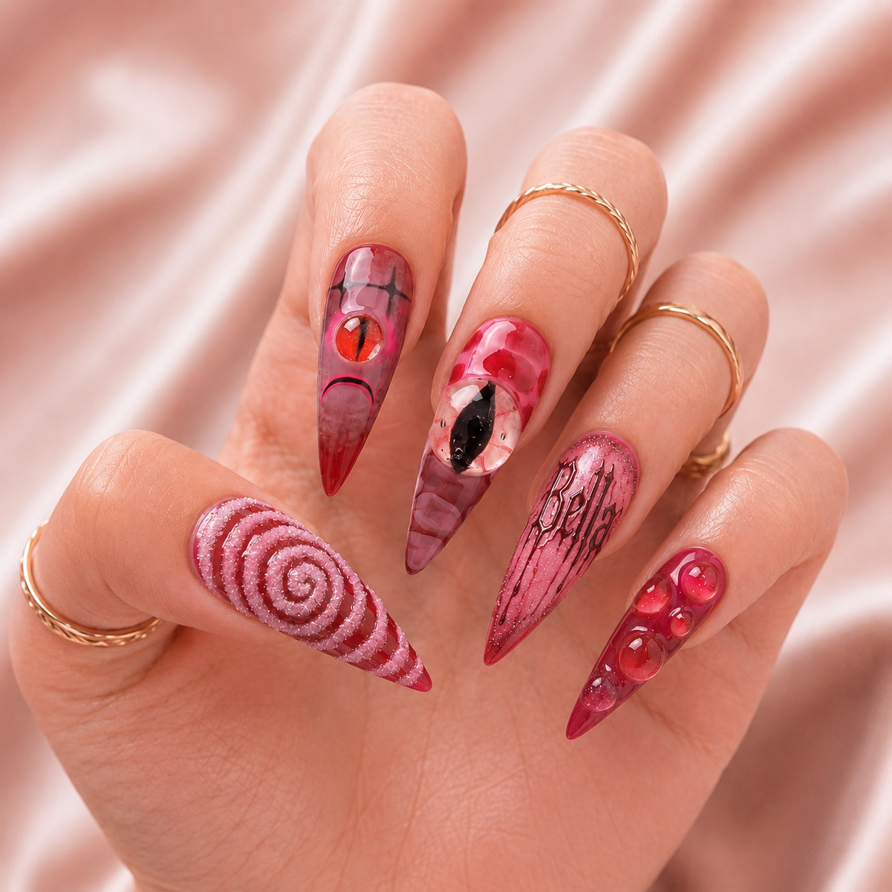 Hypnotic Nightmare - Personalized Press-On Nails