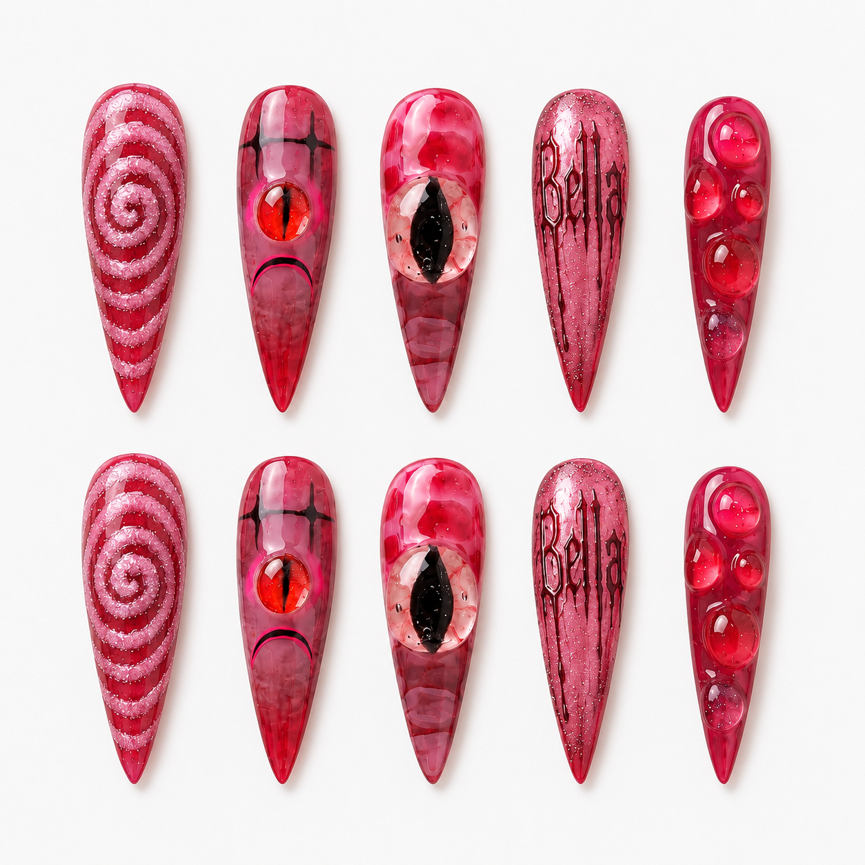 Hypnotic Nightmare - Personalized Press-On Nails