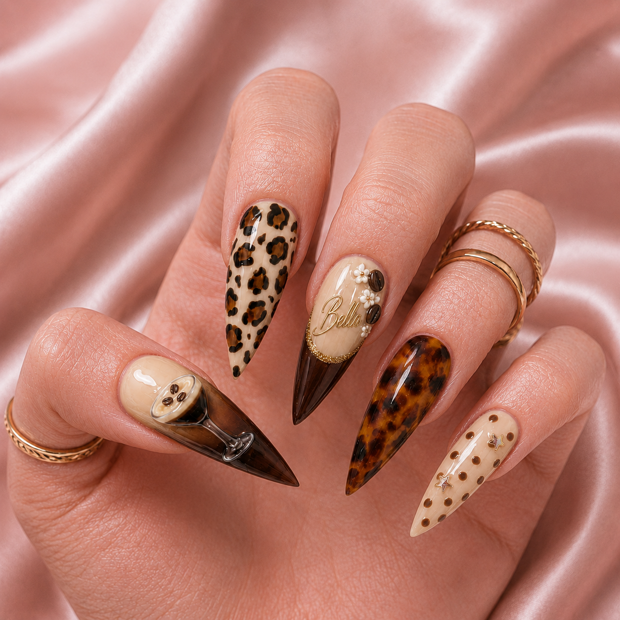 Espresso Wild - Personalized Press-On Nails