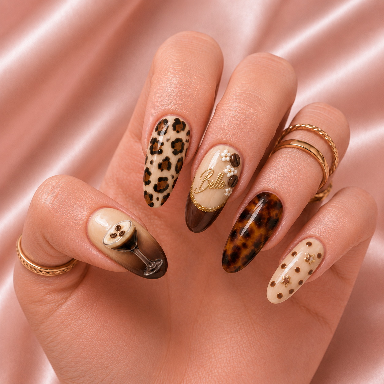 Espresso Wild - Personalized Press-On Nails