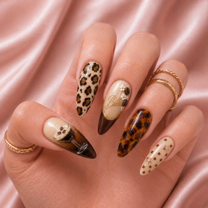 Espresso Wild - Personalized Press-On Nails