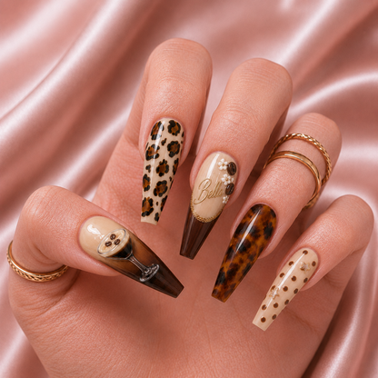 Espresso Wild - Personalized Press-On Nails