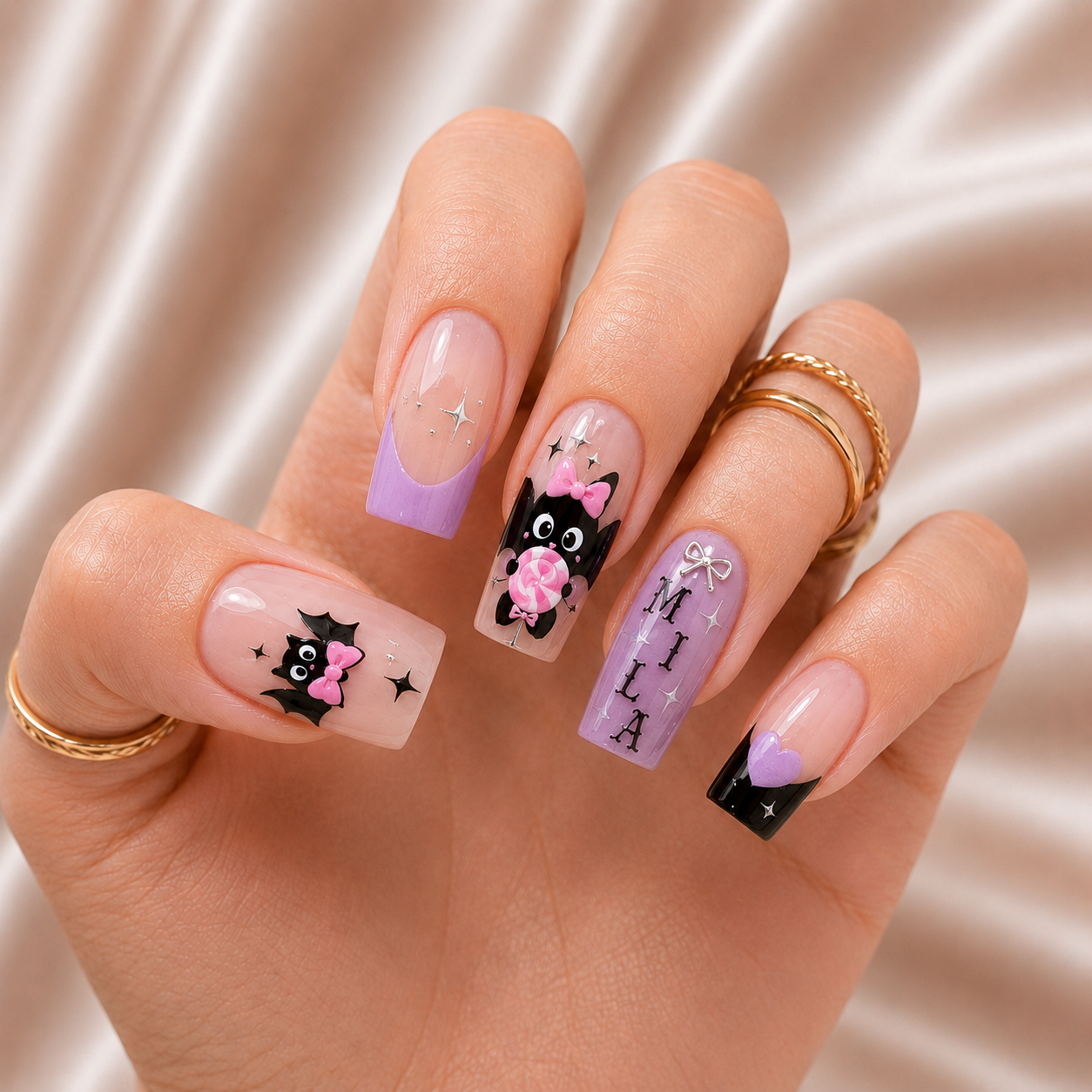 Bat Candy - Personalized Press-On Nails