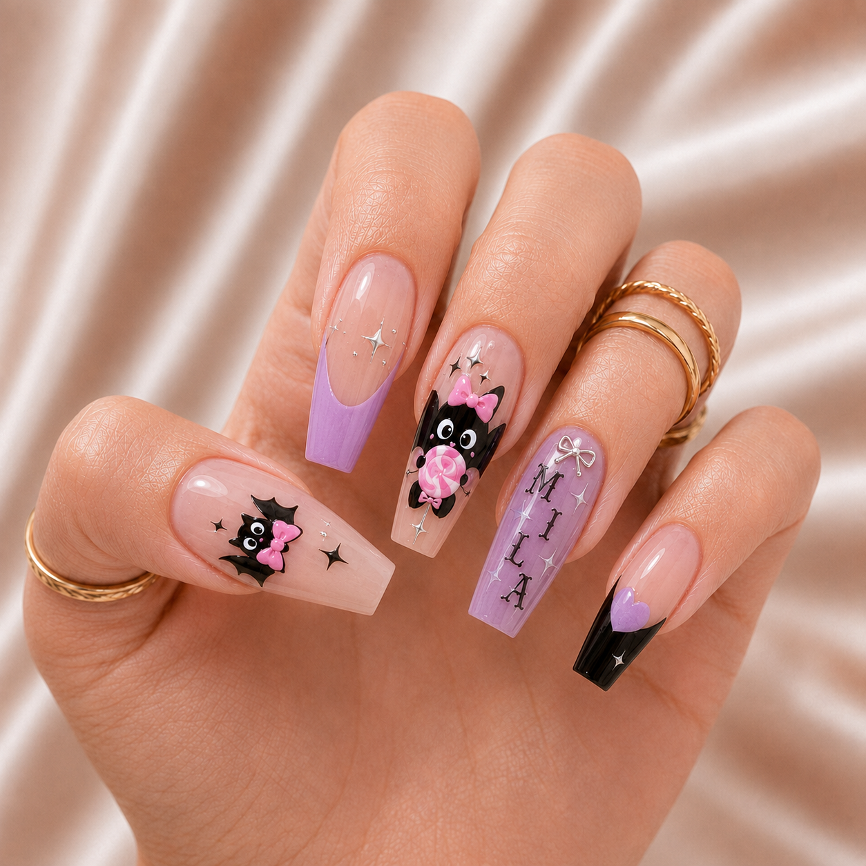 Bat Candy - Personalized Press-On Nails