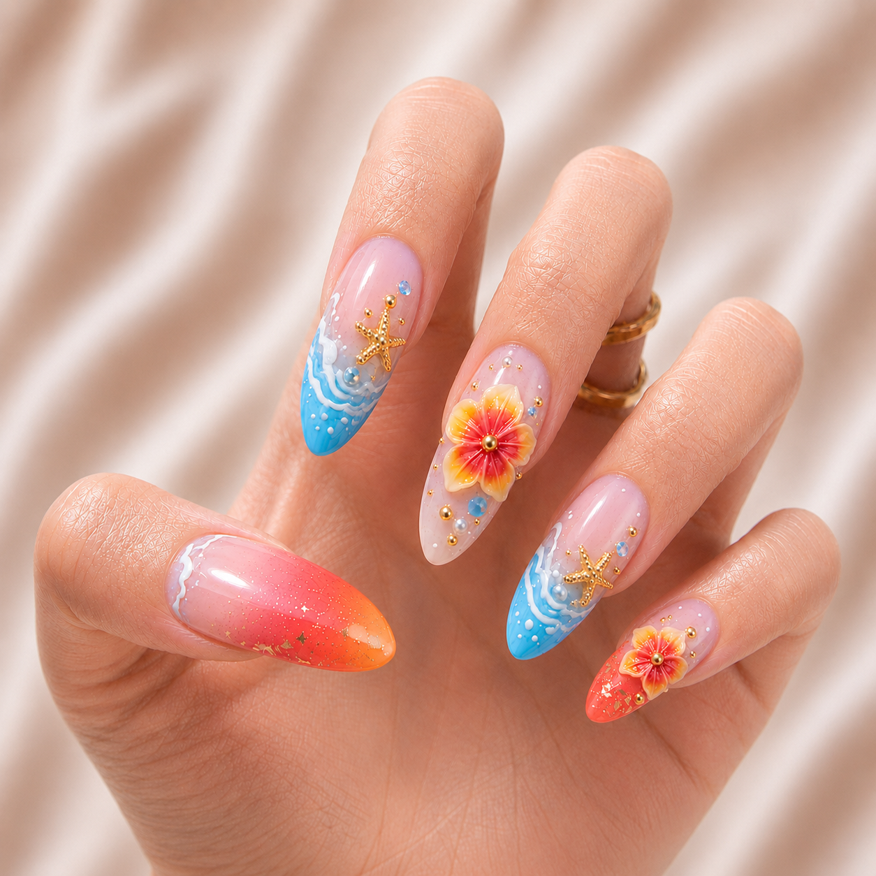 Tropical Floral - Press-On Nails