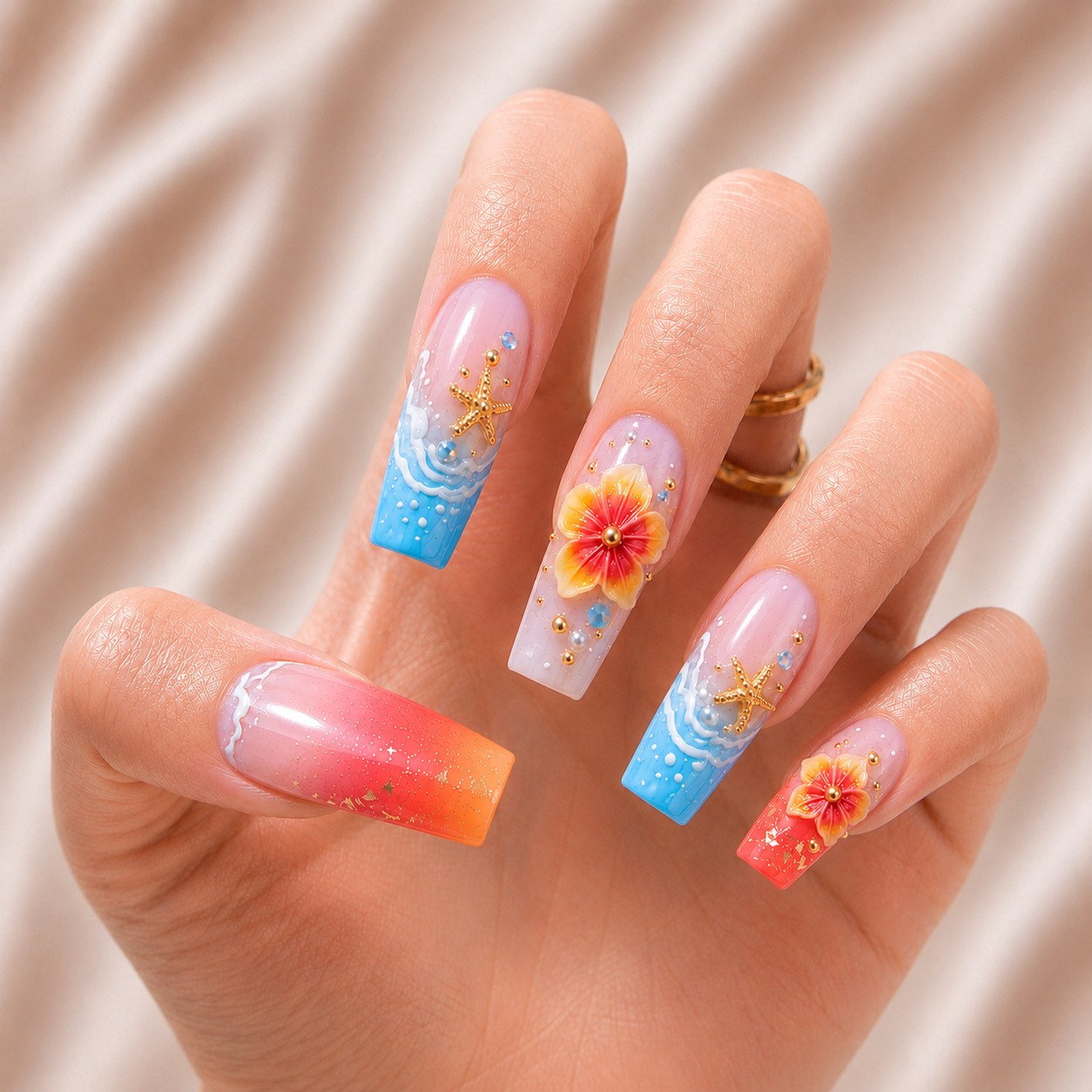 Tropical Floral - Press-On Nails