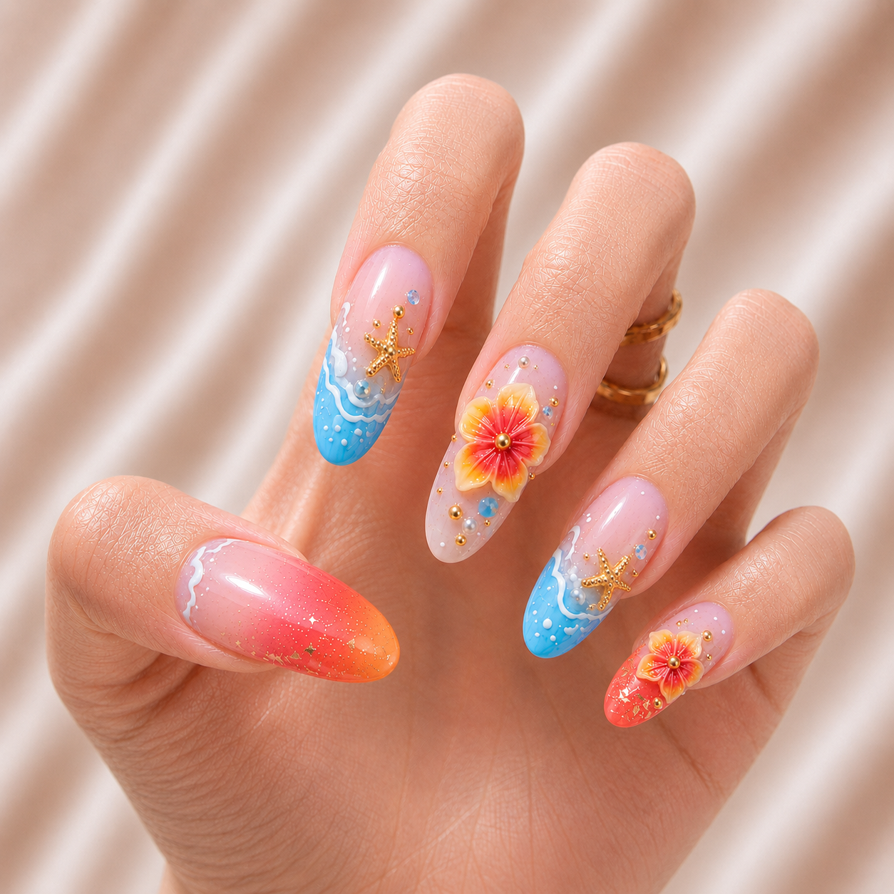 Tropical Floral - Press-On Nails