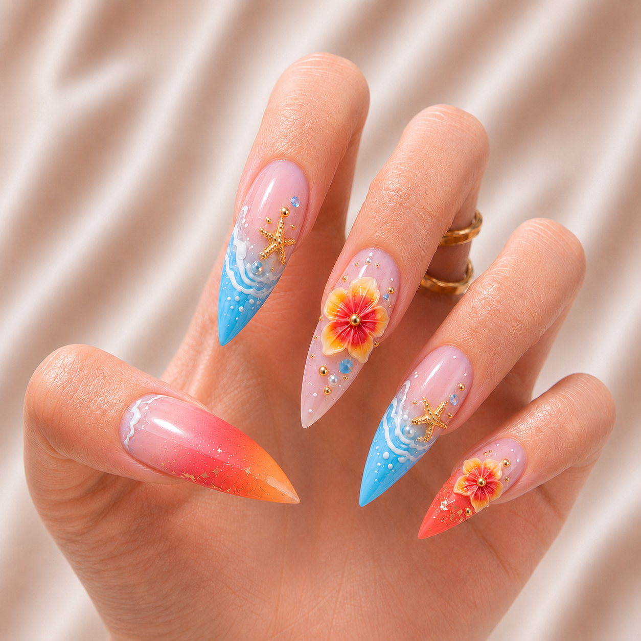 Tropical Floral - Press-On Nails