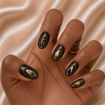 Spooky Ghost Mirror - Personalized Press-On Nails