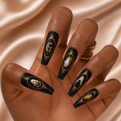 Spooky Ghost Mirror - Personalized Press-On Nails