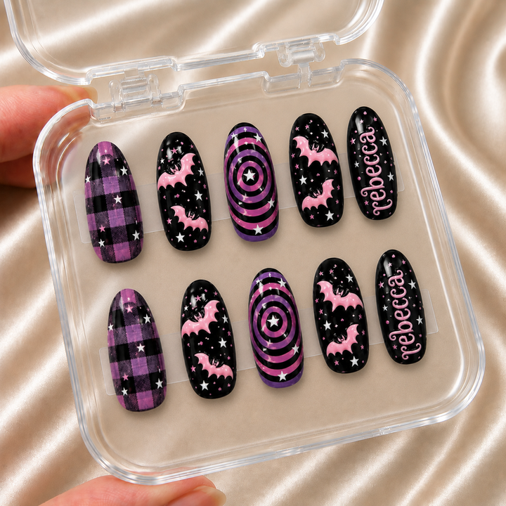 Gothic Bat - Personalized Press-On Nails