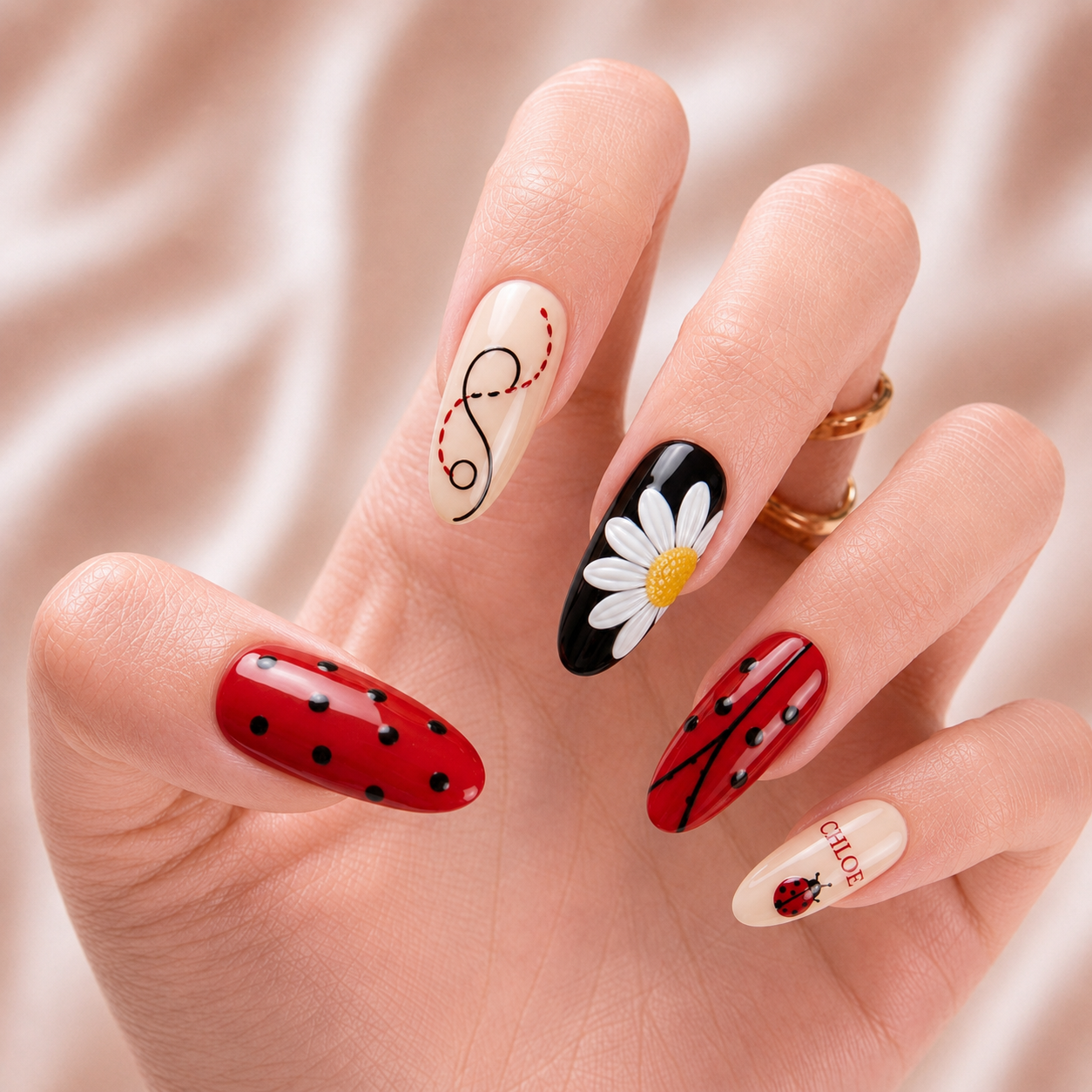 Daisy Buzz Besties - Personalized Press-On Nails
