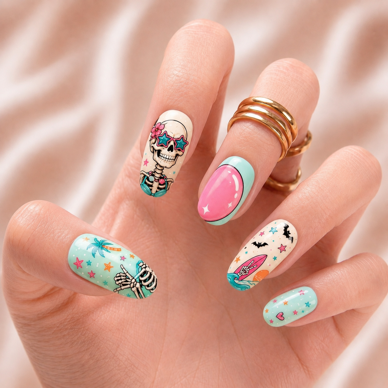 Spooky Cute Summer - Personalized Press-On Nails