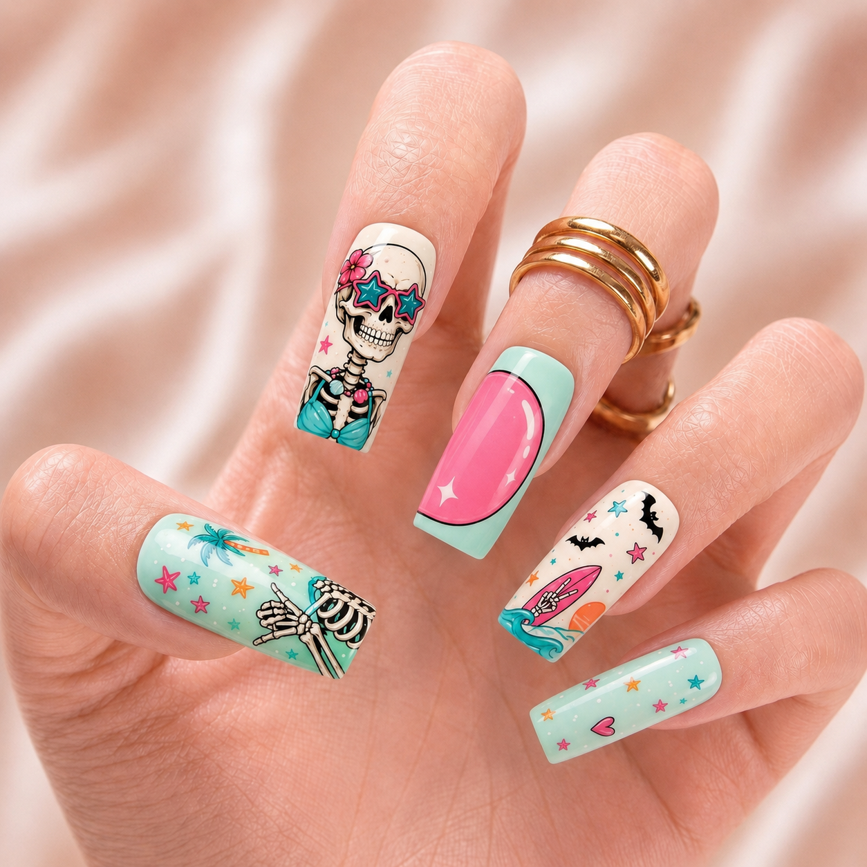 Spooky Cute Summer - Personalized Press-On Nails