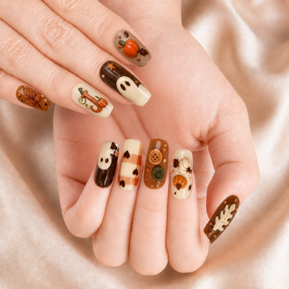 Cozy Autumn - Personalized Press-On Nails