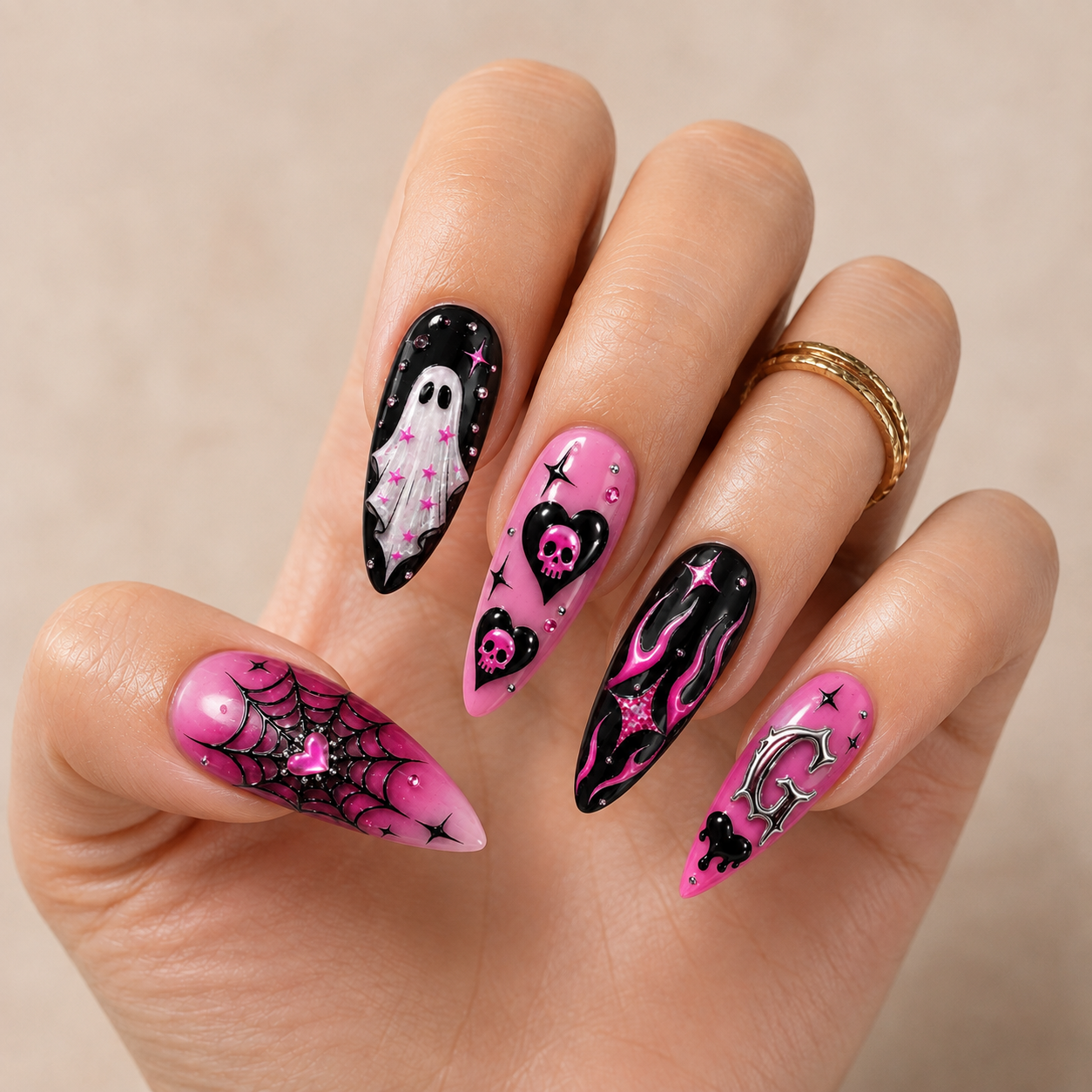 Spooky Y2K - Personalized Press-On Nails