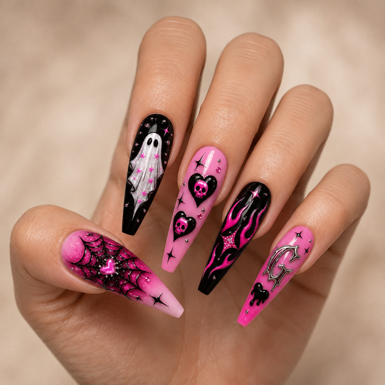 Spooky Y2K - Personalized Press-On Nails