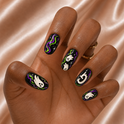 Cute Ghost - Personalized Press-On Nails