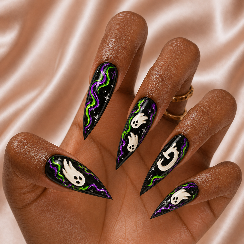 Cute Ghost - Personalized Press-On Nails