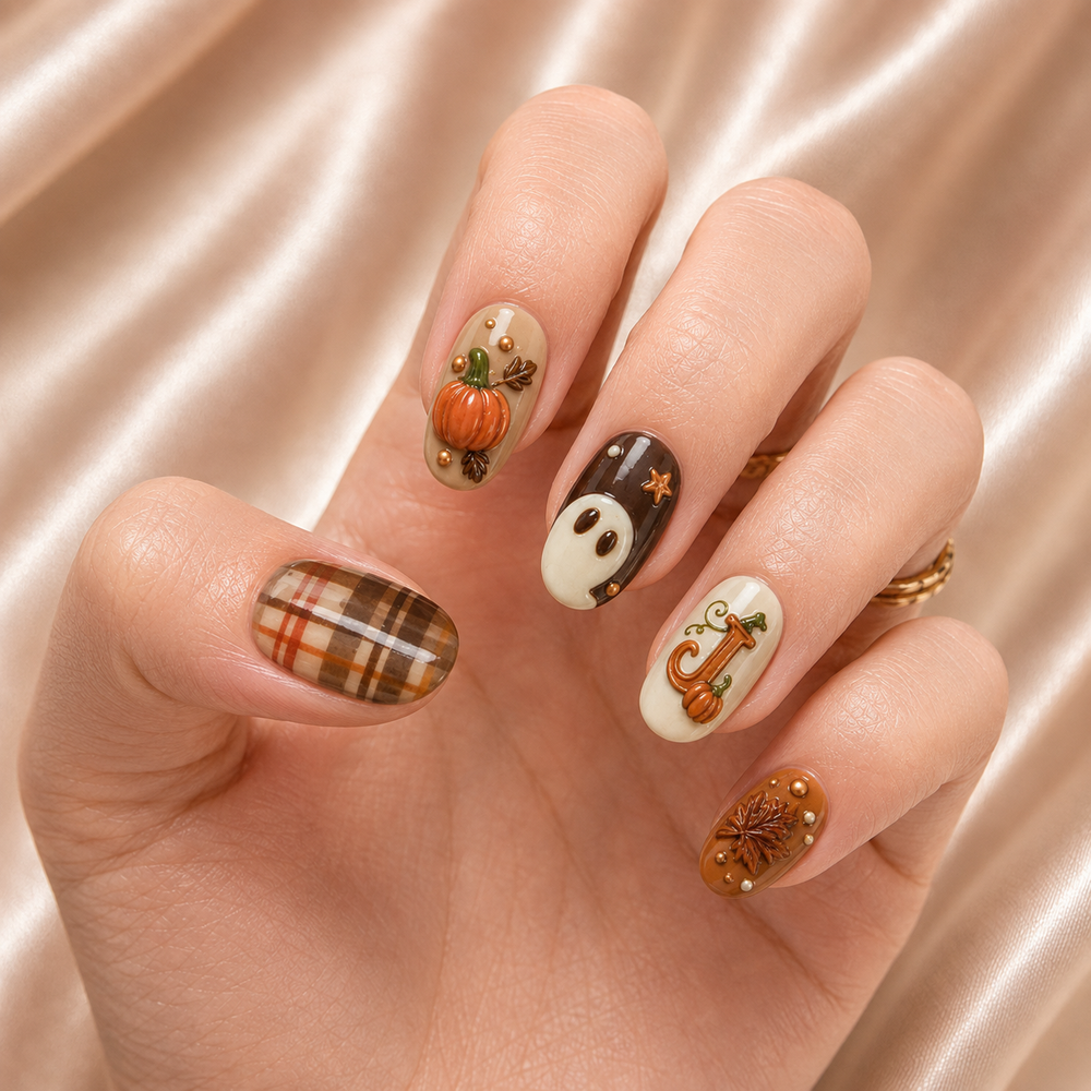 Cozy Autumn - Personalized Press-On Nails