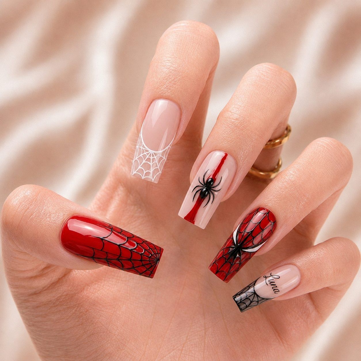 Spider Hero Web – Personalized Press-On Nails