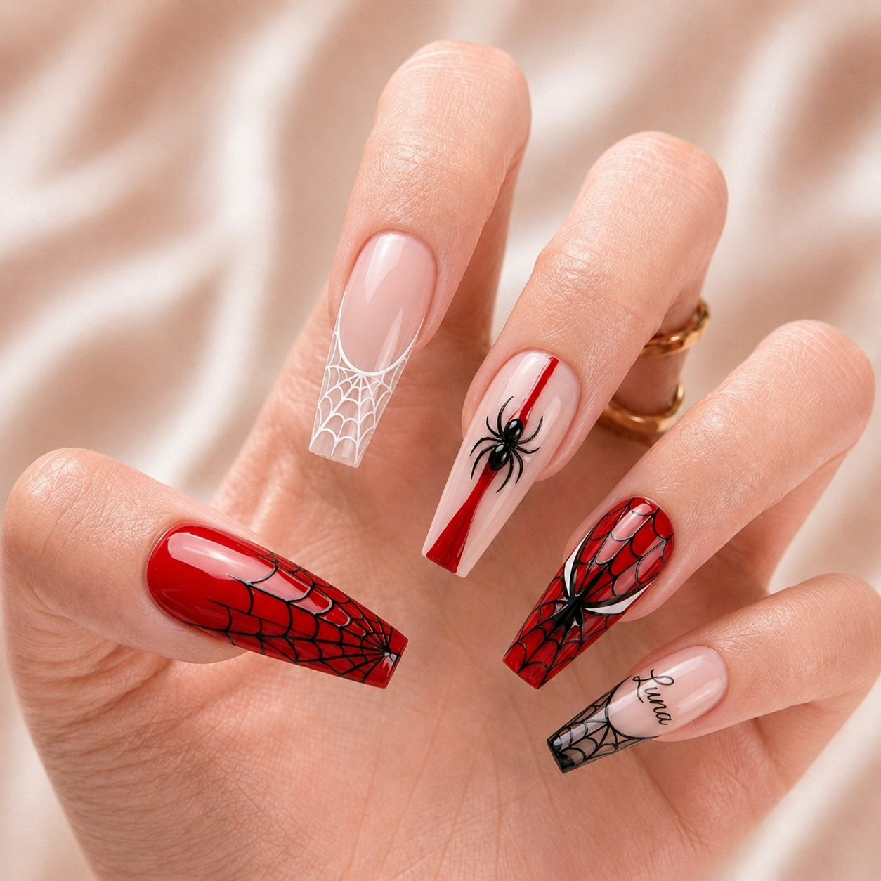 Spider Hero Web – Personalized Press-On Nails