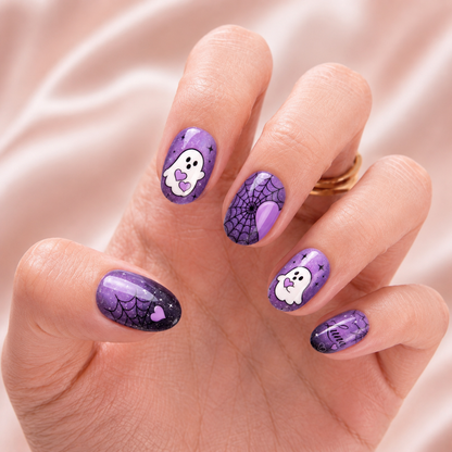 Ghost Hug Besties – Personalized Press-On Nails
