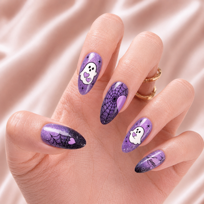 Ghost Hug Besties – Personalized Press-On Nails