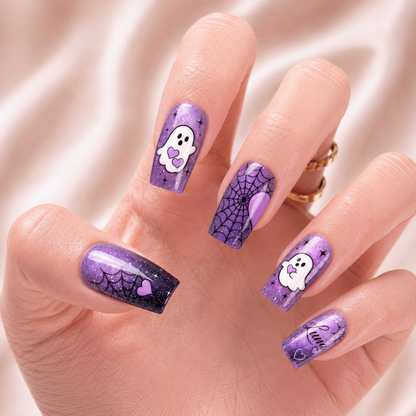 Ghost Hug Besties – Personalized Press-On Nails