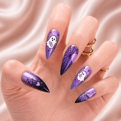 Ghost Hug Besties – Personalized Press-On Nails