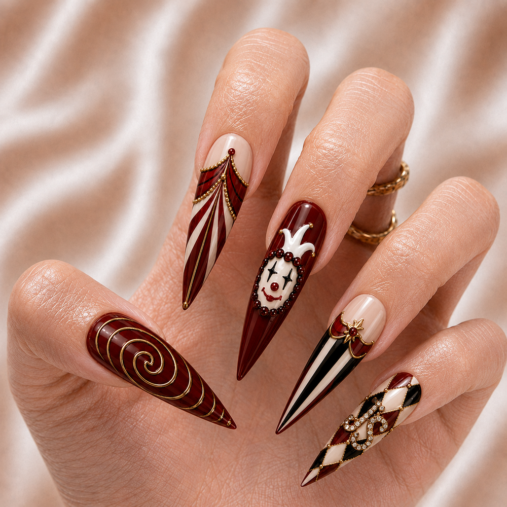 Clown Halloween - Personalized Press-On Nails