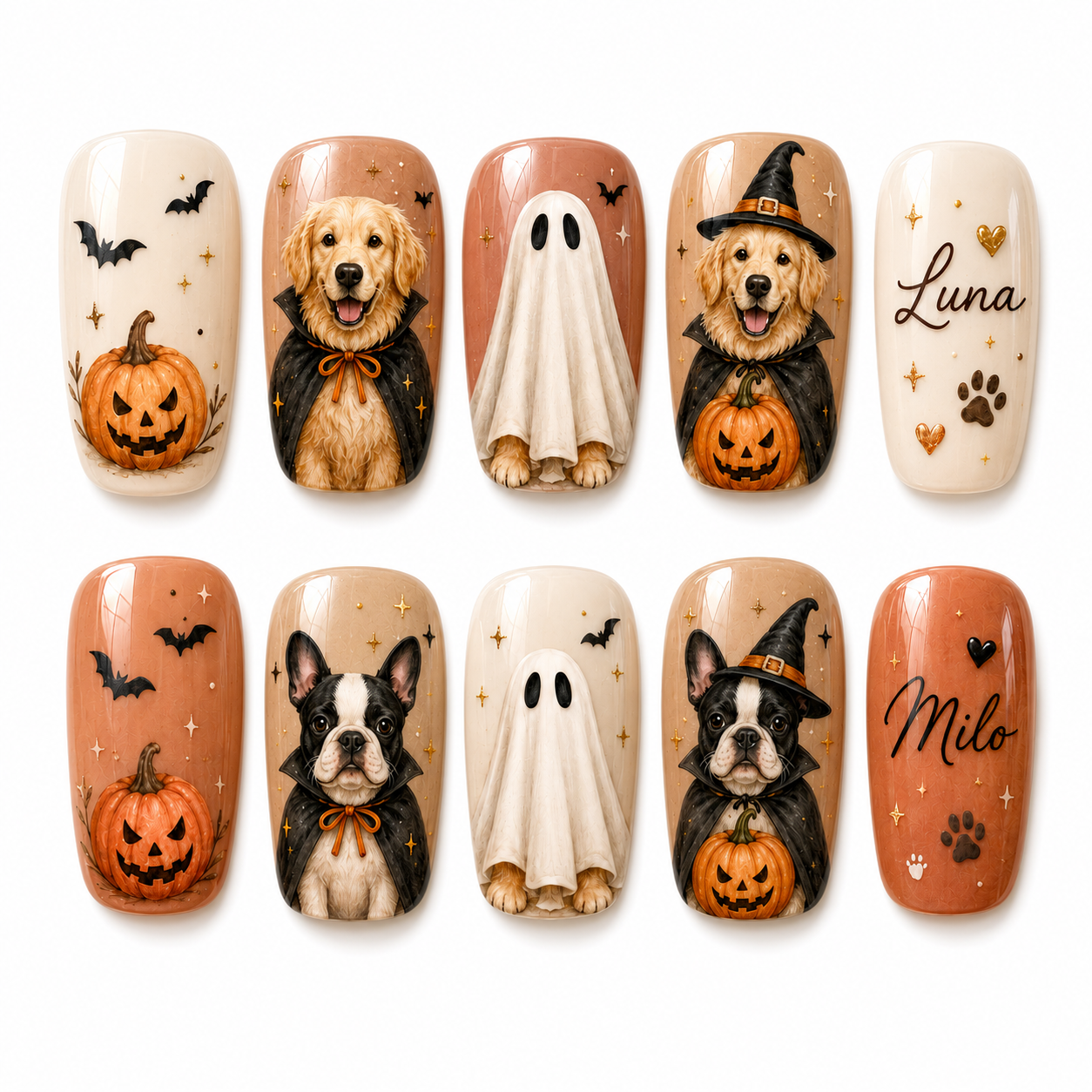 Customizes Dog Halloween – Personalized Press-On Nails