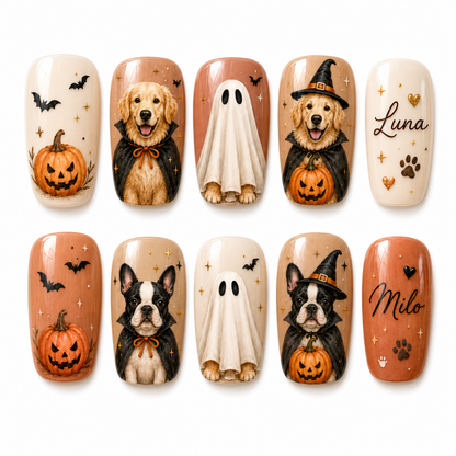Customizes Dog Halloween – Personalized Press-On Nails