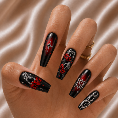 Cherry Skulls - Personalized Press-On Nails