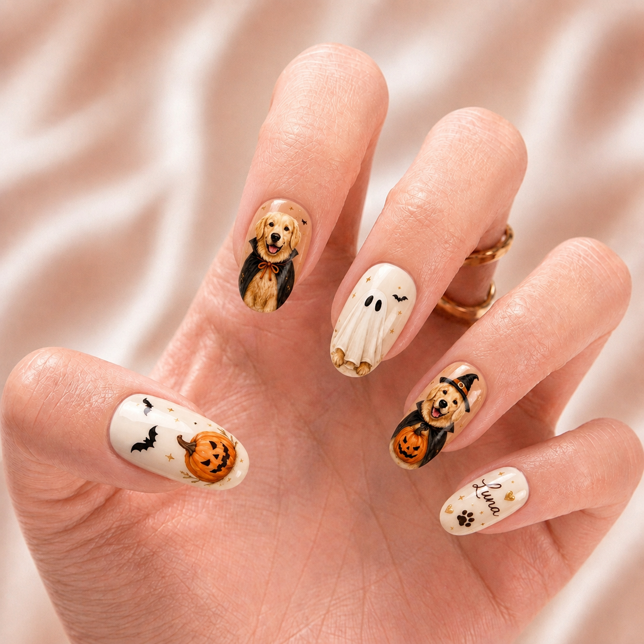 Customizes Dog Halloween – Personalized Press-On Nails