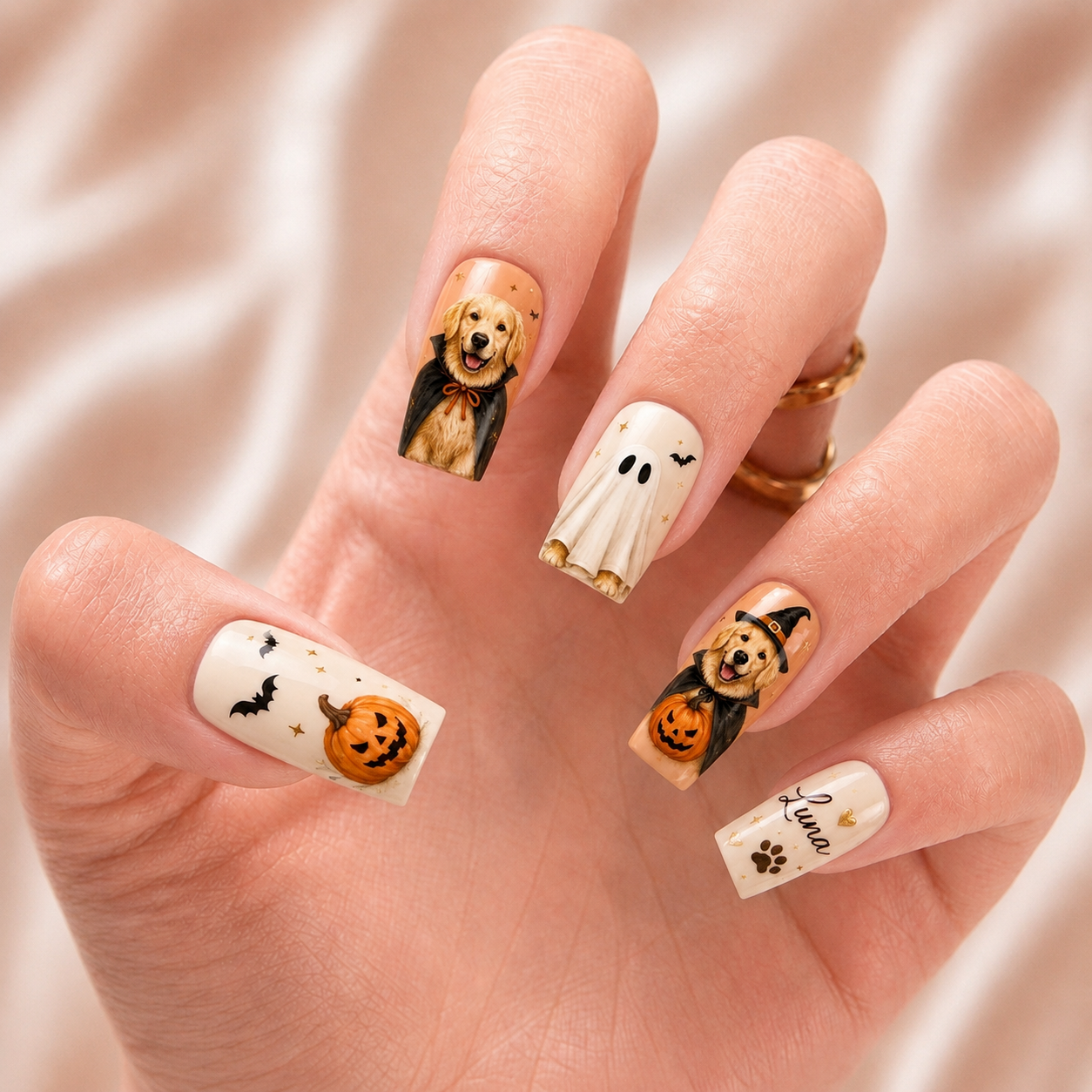 Customizes Dog Halloween – Personalized Press-On Nails